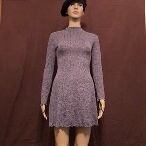 Purple Turtle Neck Dress